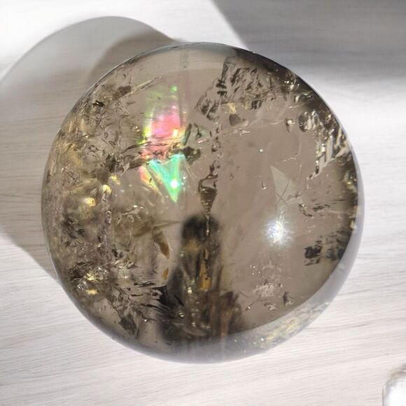 Smoky‎ Quartz Crystal Sphere Marble (#10) - Picture 1 of 9